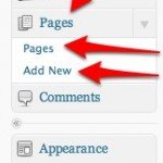 Menu for Pages