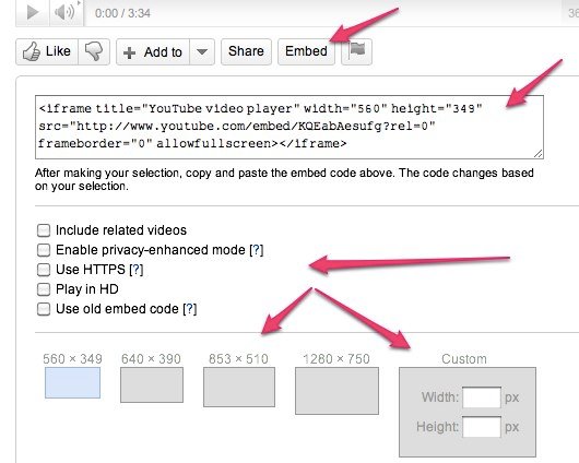 YouTube Embed Options YouTube Embed Options