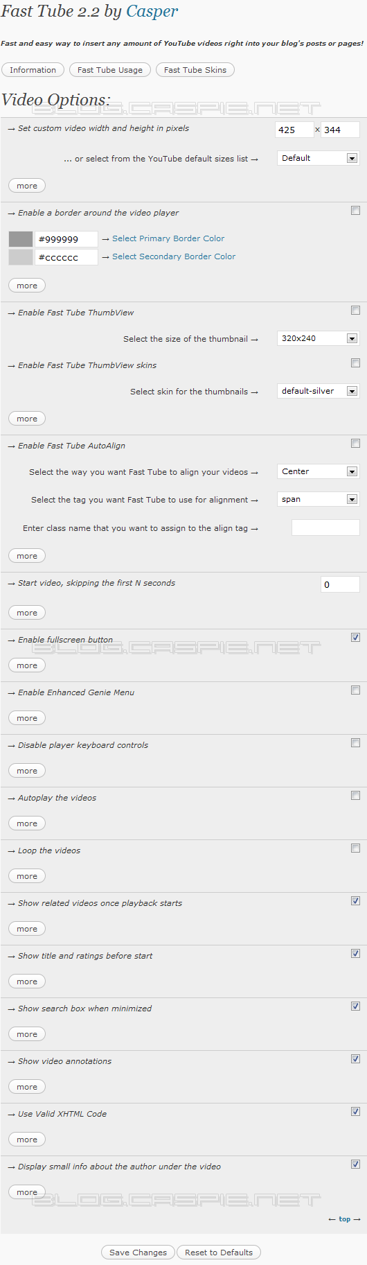 Fast Tube Customization Options Fast Tube Customization Options