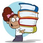girl with books